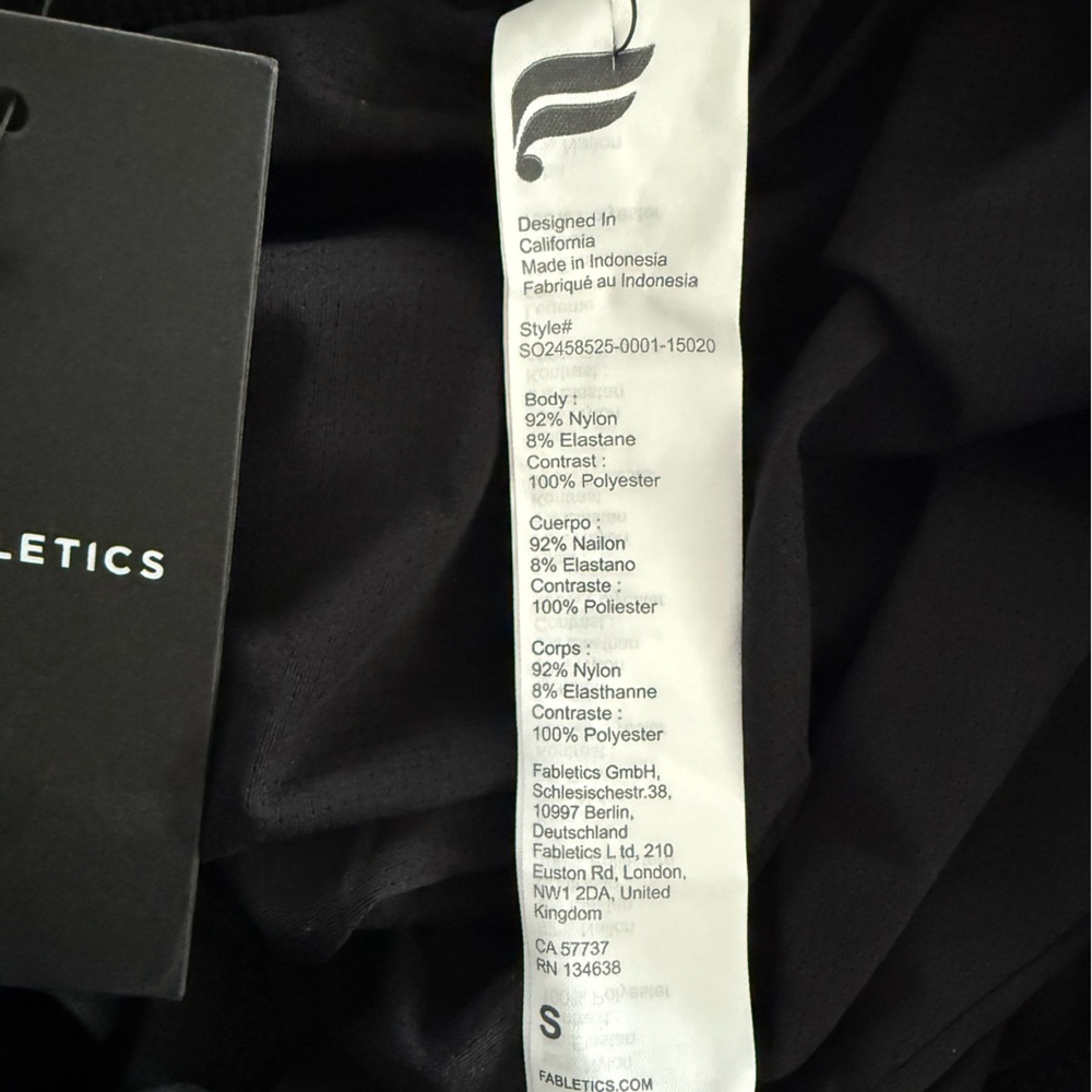 Fabletics Men's Black 5" Lined Swim Trunk NWT Size S - Picture 5 of 5